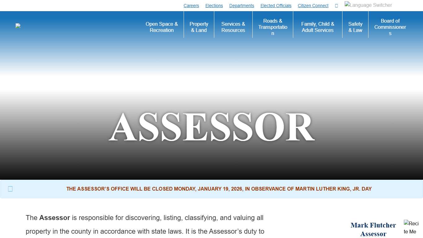 Office of the El Paso County Assessor - El Paso County Assessor