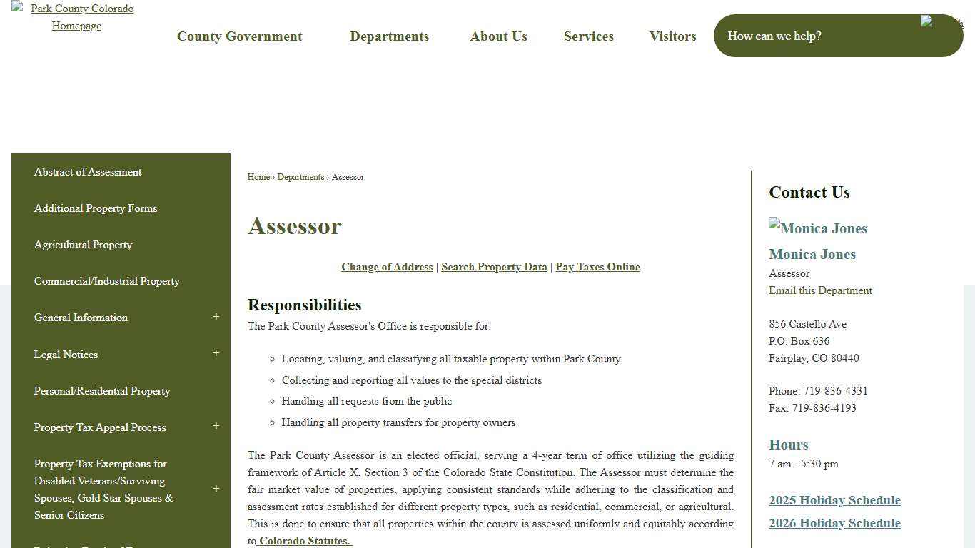 Assessor | Park County, CO