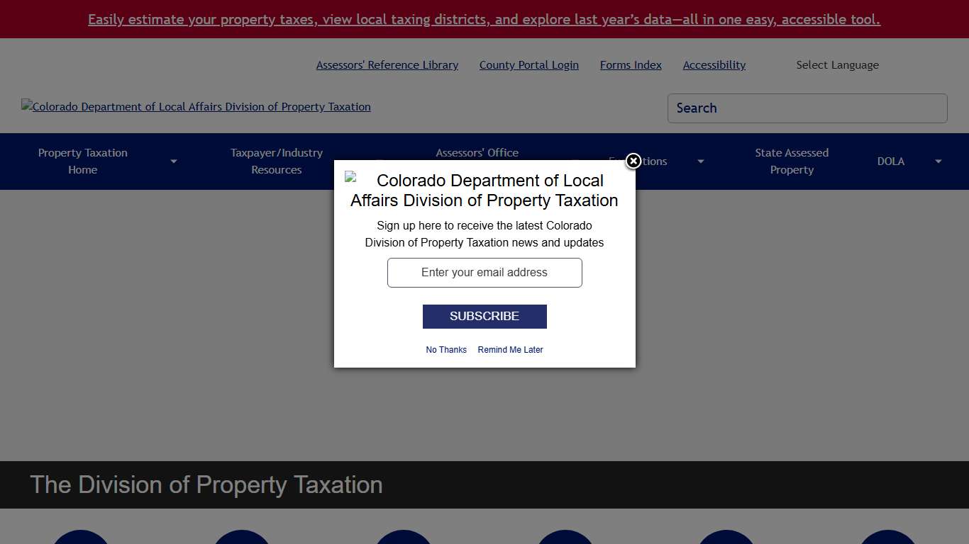 Home | Colorado Department of Local Affairs Division of Property Taxation